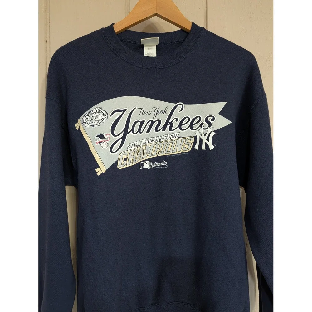 Vintage Lee Y2K 2003 New York Yankees‎ Championship Crewneck Sweatshirt Men's